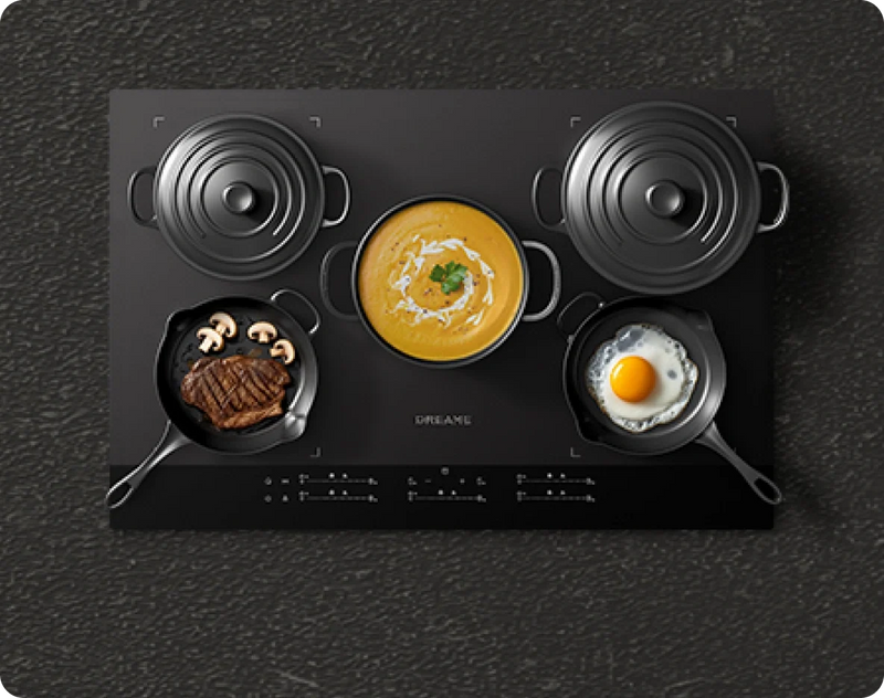 Unterstützt fünf Töpfe gleichzeitig