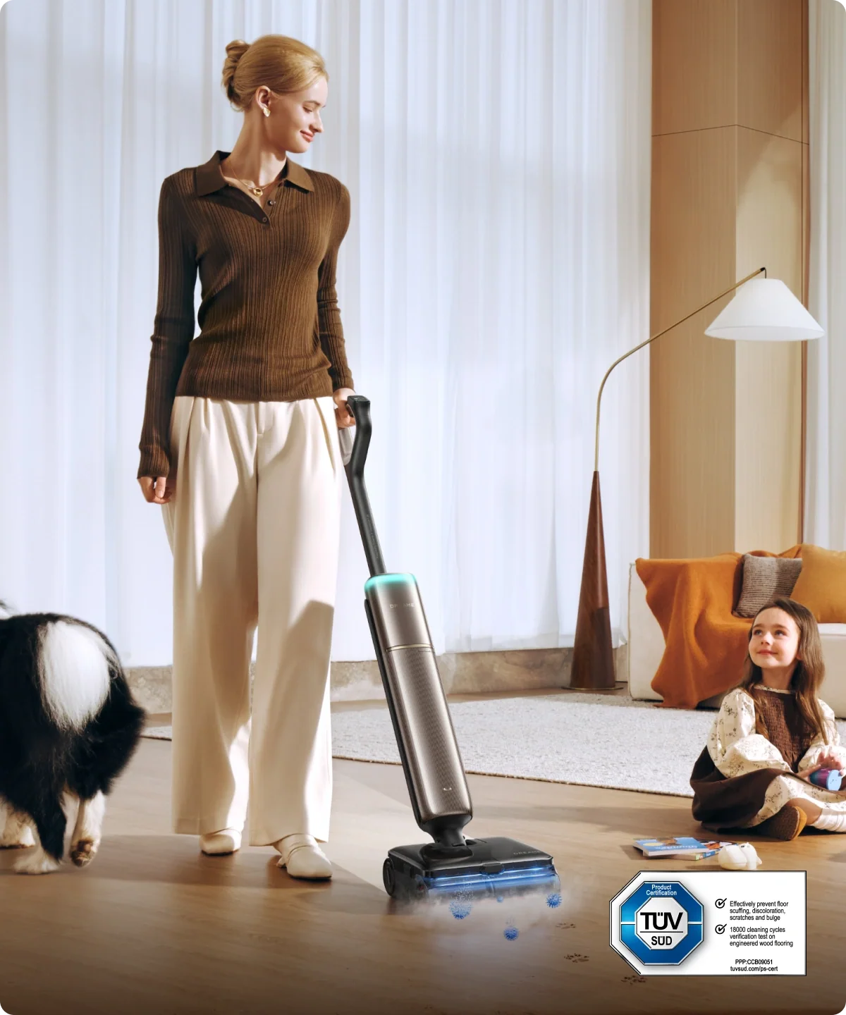 SaunaClean™ 200 ℃ heißer Dampf für kindersichere Hygiene